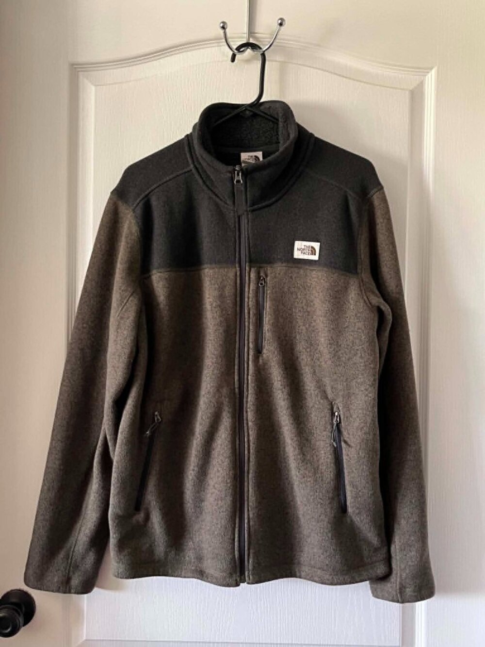 The North Face Gordon Lyons Full Zip Fleece Jacket Men's size Large Green Black